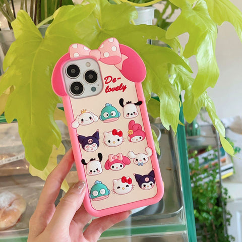 Cartoon Family Silicone Suitable for Iphone15 Apple 14 Pro Max Phone Case 13 Soft 12 Anti-drop 11 Protective Case For IPhone 11-15 Pro Max