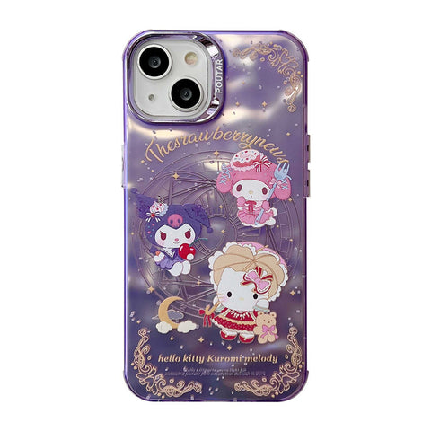 IMD Water Wave Magic Array Sanrio IPhone 15 Cartoon 14 Promax 12 Phone Case Apple 13 Chain For IPhone 11-15 Pro Max