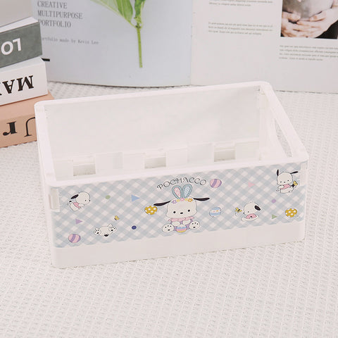 Desktop Foldable Plastic Storage Box Sundries Storage Basket