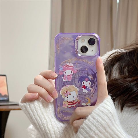 IMD Water Wave Magic Array Sanrio IPhone 15 Cartoon 14 Promax 12 Phone Case Apple 13 Chain For IPhone 11-15 Pro Max