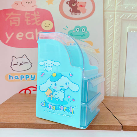 Sanrio Series Tabletop Large Capacity Double-layer Drawer Jewelry Box Shelf