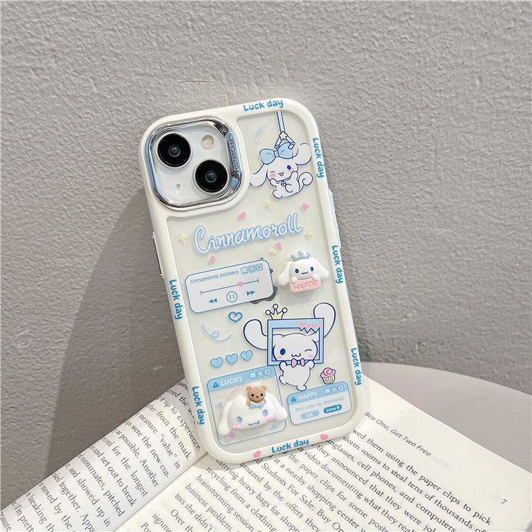 Electroplated 3D Kuromi IPhone 14 Sanrio iPhone Case Full Body Protective Case For IPhone 11-15 Pro Max