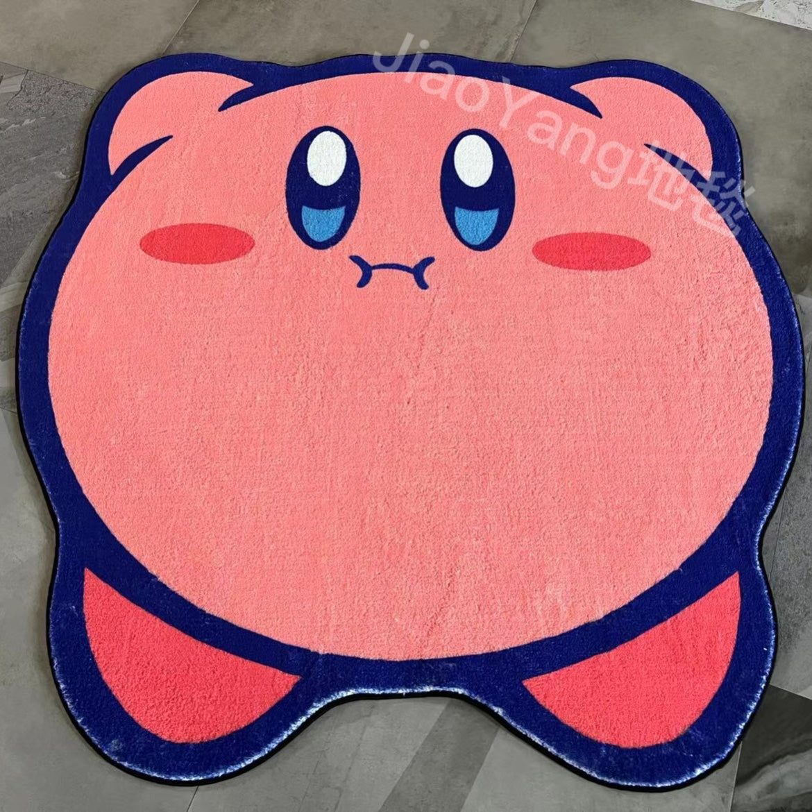 Kirby Carpet Cartoon Thickened Floor Mat, Children's Bedroom Bedside Blanket, Imitation Cashmere Blanket