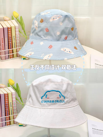 Sanrio Cute Mask Small, Waterproof, Sunscreen, Windproof, Leisure Fisherman's Hat, Sunvisor Hat