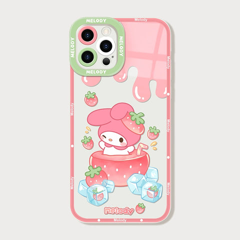 Cute Melody Suitable for iPhone 15 Promax Phone Case Apple 14 Cartoon 13 Jade Guigou 12 Sanrio 11 Couple xsmax Female Mini New 7/8 Plus Transparent 6s Soft Case SE