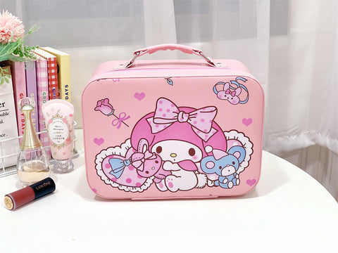 Sanrio Large Capacity Travel Portable Handcase with Mirror