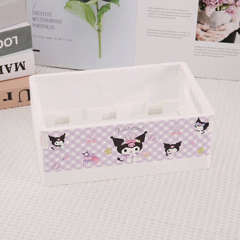 Desktop Foldable Plastic Storage Box Sundries Storage Basket