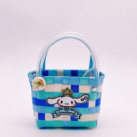 Sanrio Embroidery Cloth Sticker Small Cross-body Cabbage Basket Bag