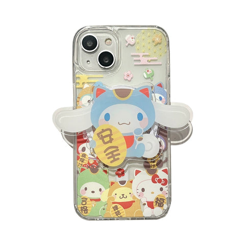 New Year's Cute Sanrio for Iphone15promax Apple 13 Phone Case New 14 Pro Magnetic Stand 12 Pro Creative 11 Cartoon 13 Pro