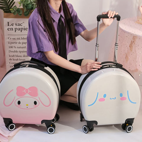 18inches or 20inches Colorful Merlot Travel Luggage Ins Coolomey Suitcase Large Ear Dog Universal Wheel Mount Case