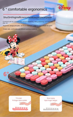 Disney Keyboard and Mouse Set Wireless Office Home Games Computer Keyboard and Mouse LF85