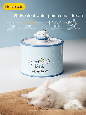 Ceramic Pet Water Dissolver Automatic Circulation Flow Living Water Insulation Bowl Supplies