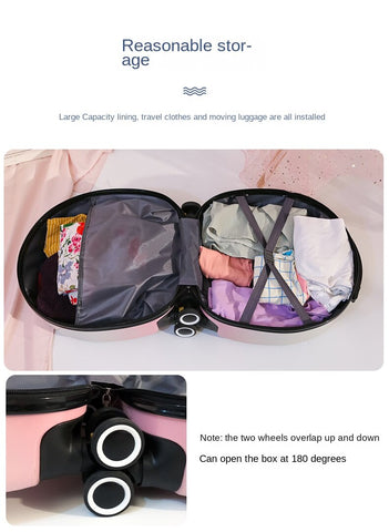 18inches or 20inches Colorful Merlot Travel Luggage Ins Coolomey Suitcase Large Ear Dog Universal Wheel Mount Case