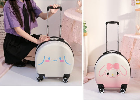 18inches or 20inches Colorful Merlot Travel Luggage Ins Coolomey Suitcase Large Ear Dog Universal Wheel Mount Case