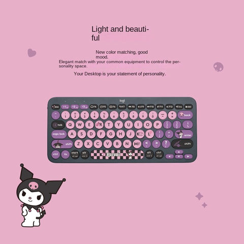 Kuromi Wireless Bluetooth Keyboard Sanrio Tablet Laptop Portable Keyboard