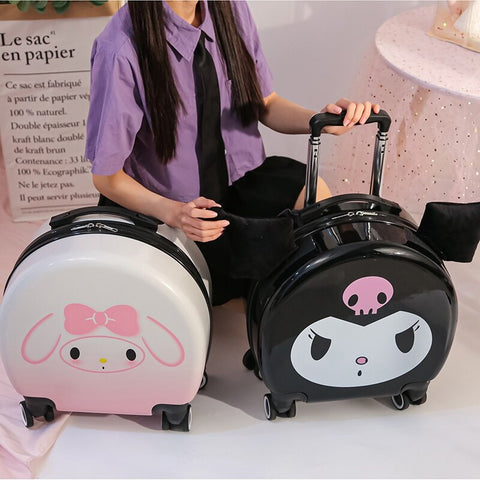 18inches or 20inches Colorful Merlot Travel Luggage Ins Coolomey Suitcase Large Ear Dog Universal Wheel Mount Case