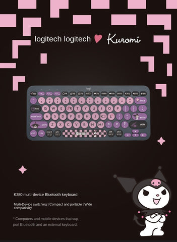 Kuromi Wireless Bluetooth Keyboard Sanrio Tablet Laptop Portable Keyboard