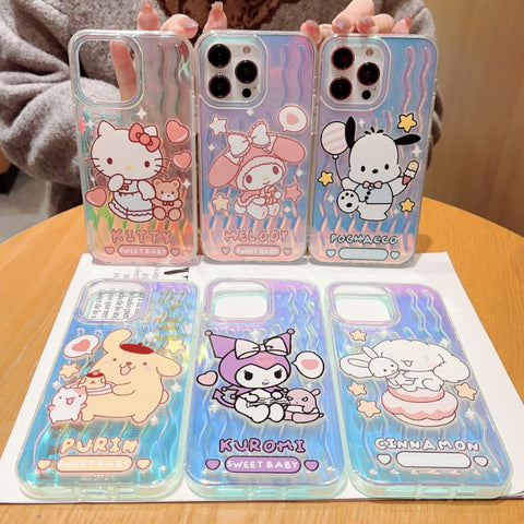 Laser Cartoon Cute Sanrio IPhone 14 Apple 11 Suitable for 15/13 Pro Max Phone Case Anti Drop Case