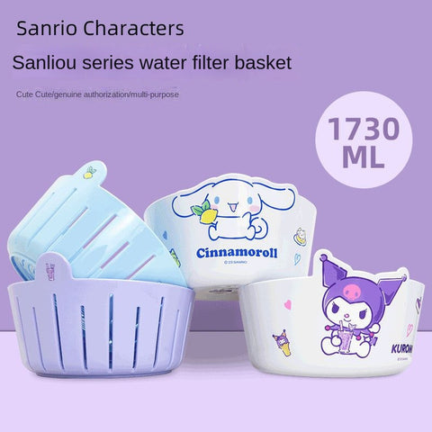 MINISO Sanrio Water Filter Basket, Fruit Water Basket, Tabletop Storage Basket, Cute Cinnamon Dog Basket