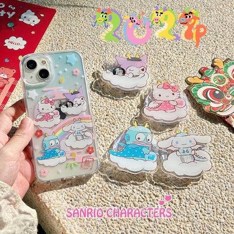 Year of The Dragon Cartoon Ugly Fish Kitty Kulomi for IPhone15/14promax Phone Case 11 Transparent Acrylic Magnetic Case 12/13 Apple 14Pro Full Cover 15Pro