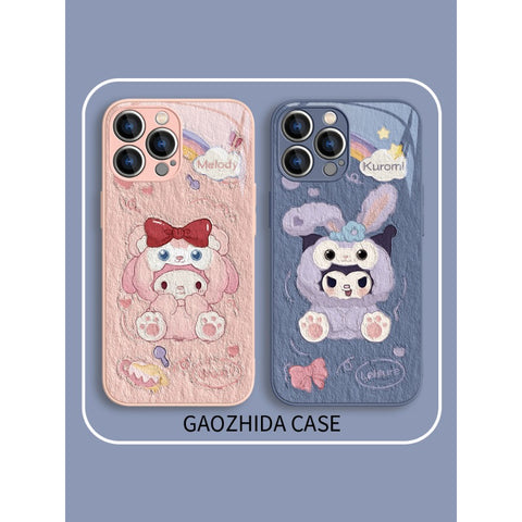 Apply Apple Mobile Phone Case Kuromi My Melody Sanrio iPhone Case Full Body Protective Case For IPhone 11-15 Pro Max