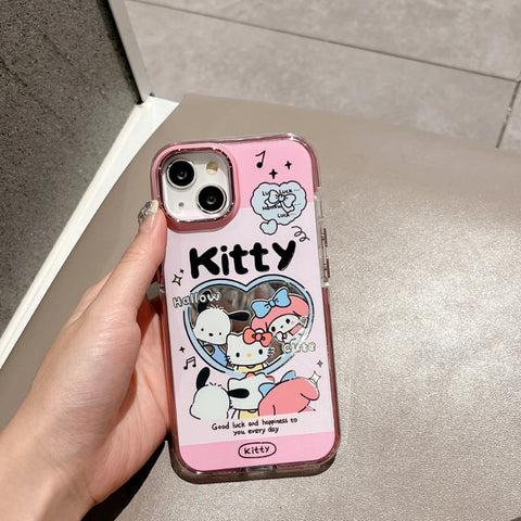 Japan and South Korea Suitable for IPhone13pro Mirror Cartoon 14pro Phone Case Apple 12promax Cute For IPhone 11-15 Pro Max