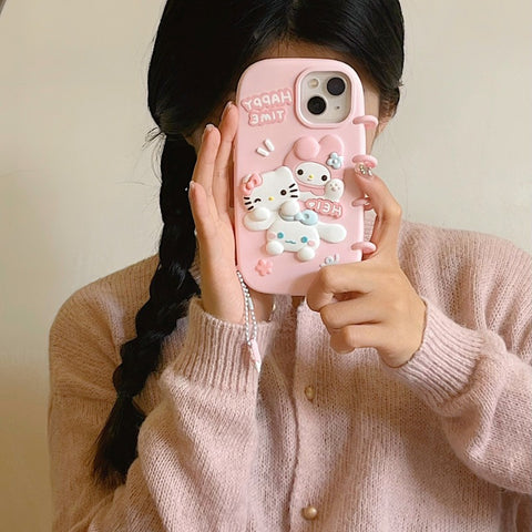 Cute Sanrio iPhone Case Full Body Protective Case For IPhone 11-15 Pro Max