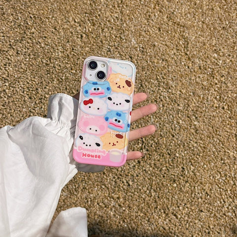 Cute Full Screen Sanrio Dumplings Sanrio iPhone Case Full Body Protective Case For IPhone 11-15 Pro Max