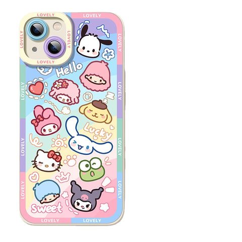 Sanrio Cute IPhone Case Full Body Protective Case For IPhone 11-15 Pro Max